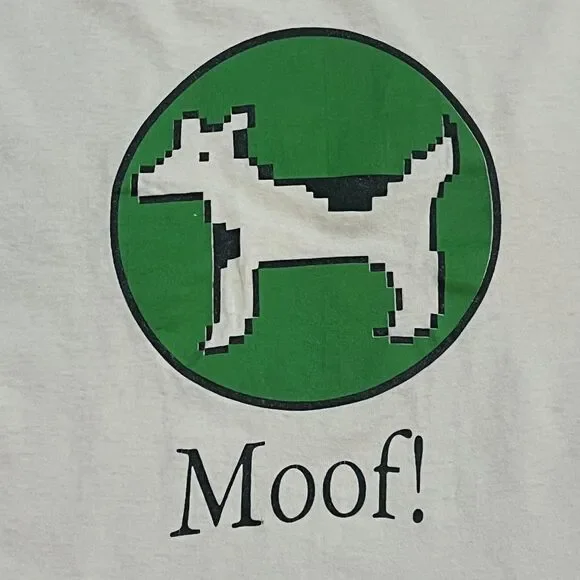 RARE! Vintage 90s Apple Moof Dog Carbon Computing Promo T-Shirt Hanes - Men's XL - Picture 5 of 7